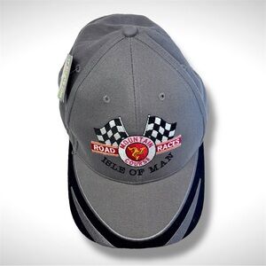 NWT Gray Isle of Man Motorcycle Road Race Cap.